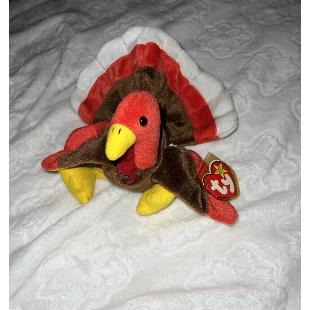 Ty Beanie Babies Thankful Bear, Thanksgiving Turkeys -Mostly Ty Store New